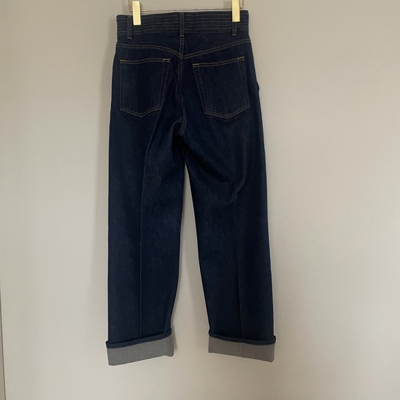 Frame Trapunto Dark Rinse Trouser Jeans - Picture 8 of 12